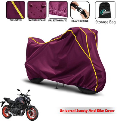 AUTOBIRSA Two Wheeler Cover for Yamaha(MT 07, Maroon)