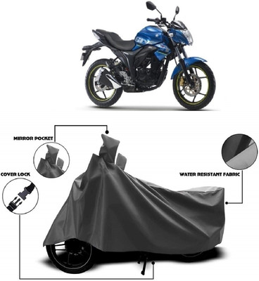 MMSSTAR Waterproof Two Wheeler Cover for Suzuki(Gixxer, Grey)