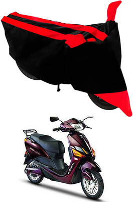 Mdstar Waterproof Two Wheeler Cover for Hero(Electric Optima Plus, Red, Black)