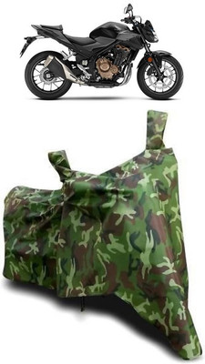 ATBROTHERS Waterproof Two Wheeler Cover for Honda(CB500F, Multicolor, Green)