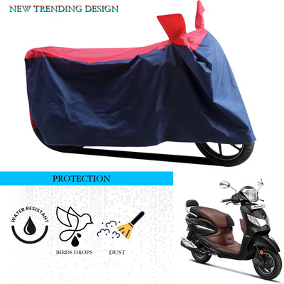 ANTHUB Waterproof Two Wheeler Cover for Hero(Pleasure Plus, Black, Red)