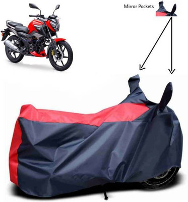 RAAMKM Two Wheeler Cover for TVS(Raider, Blue, Red)