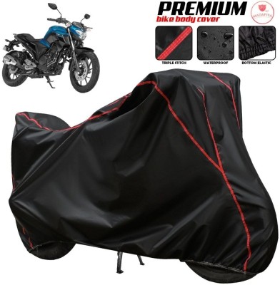 MADAFIYA Two Wheeler Cover for Yamaha(FZ25 BS6, Black, Red, Multicolor)