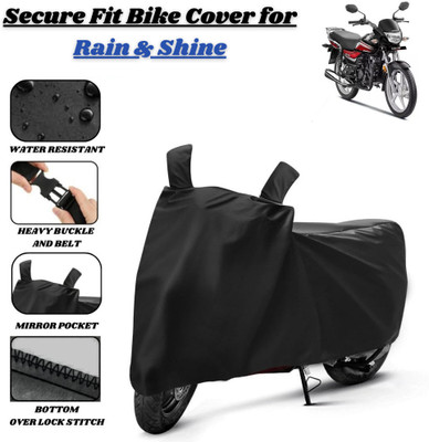 Delphinium Waterproof Two Wheeler Cover for Honda(CD 110 Dream, Black)