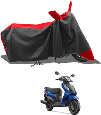 KEDIT Two Wheeler Cover for Suzuki(Red, Black)