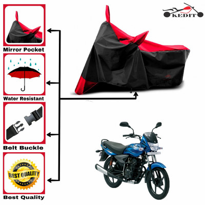 AASHTIK MART Two Wheeler Cover for Bajaj(Platina 125, Red, Black)