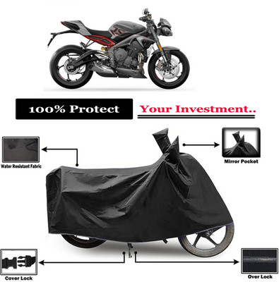 Amexride Two Wheeler Cover for Triumph(Speed Triple ABS, Black)