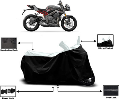 Amexride Two Wheeler Cover for Triumph(Street Triple RS, White)