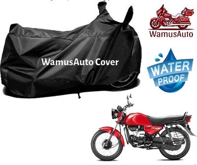 Wamus Auto Waterproof Two Wheeler Cover for Hero(HF Deluxe i3s, Black)