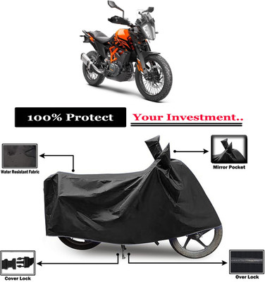 Amexride Two Wheeler Cover for KTM(390 Adventure BS6, Black)