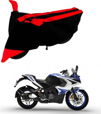 Ascension Two Wheeler Cover for Bajaj(Pulsar RS 200, Black, Red)