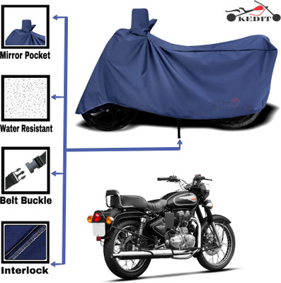 AASHTIK MART Two Wheeler Cover for Royal Enfield(Meteor 350, Blue)