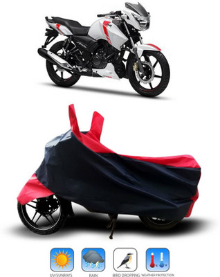 KEDIT Two Wheeler Cover for TVS(Apache RTR 160 4V, Red)
