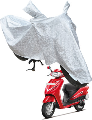 RiderShine Waterproof Two Wheeler Cover for Hero(Duet 125 CC BS6, Silver)