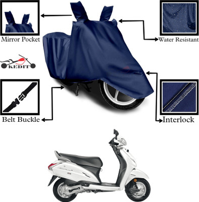 KEDIT Two Wheeler Cover for Universal For Bike(Activa, Blue)