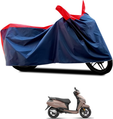 CODOKI Waterproof Two Wheeler Cover for TVS(Jupiter, Black, Red)