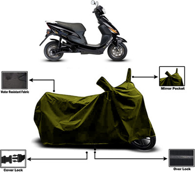 Amexride Two Wheeler Cover for Hero Electric(Electric Cruz, Green)