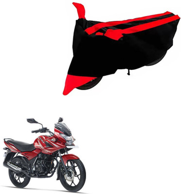 DeepShakshi AUTOMOTIVE Two Wheeler Cover for Bajaj(Discover 150 f, Black, Red)
