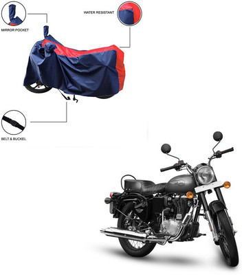 Furnish Flow Two Wheeler Cover for Royal Enfield(Bullet 350, Red)
