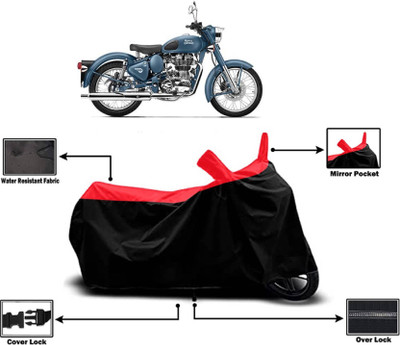 KEDIT Two Wheeler Cover for Royal Enfield(Bullet 350 New BS6, Red)