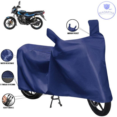 MADAFIYA Waterproof Two Wheeler Cover for Bajaj(Platina 110 H-Gear, Blue)