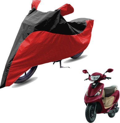 RiderShine Two Wheeler Cover for TVS(Scooty Zest 110 BS6, Red, Black)