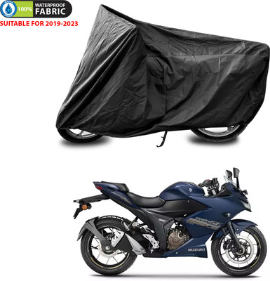 PAGORA Waterproof Two Wheeler Cover for Suzuki(Gixxer SF, Black)