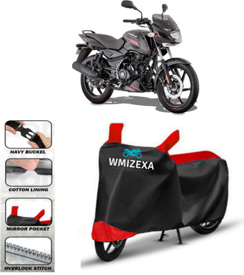 WMIZEXA Two Wheeler Cover for Bajaj(Pulsar 125, Red, Black)