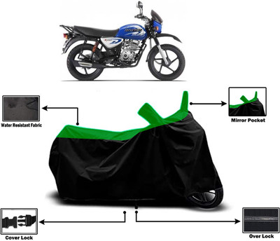Amexride Two Wheeler Cover for Bajaj(Boxer AT, Green)