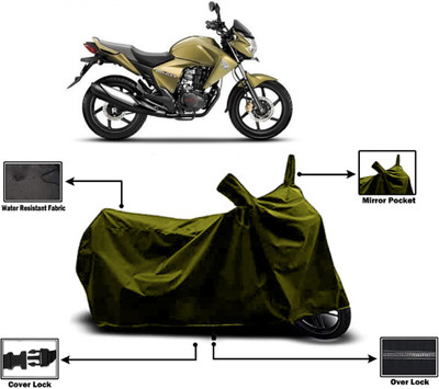 Amexride Two Wheeler Cover for Honda(Unicorn Dazzler, Green)