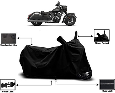 Amexride Two Wheeler Cover for Indian(Chief Dark Horse, Black)