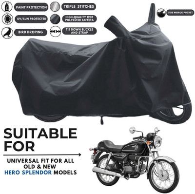DeepShakshi AUTOMOTIVE Two Wheeler Cover for Hero(Splendor Pro Classic, Black)