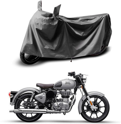 Gali Bazar Waterproof Two Wheeler Cover for Royal Enfield(Bullet 350 New, Grey)