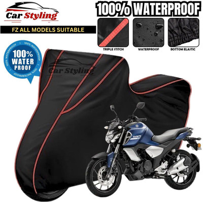 Car Styling Waterproof Two Wheeler Cover for Yamaha(FZ, Black, Red)