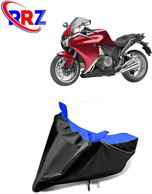 RRZ Waterproof Two Wheeler Cover for Honda(VFR 1200F, Black, Blue)