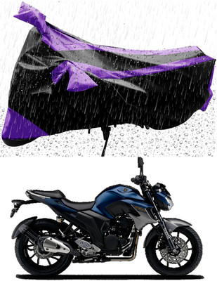 Furious3D Two Wheeler Cover for Yamaha(FZ25, Purple, Black)