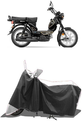 SUGASHRI Waterproof Two Wheeler Cover for TVS(XL 100 Heavy Duty, White, Black)