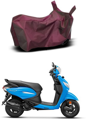 Mdstar Waterproof Two Wheeler Cover for Hero(Pleasure+ 110, Maroon)