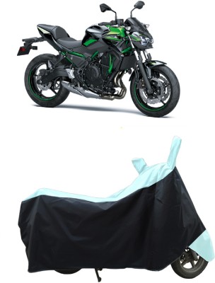 Coxtor Waterproof Two Wheeler Cover for Kawasaki(Z650 BS6, White)