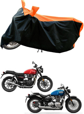 DeepShakshi AUTOMOTIVE Two Wheeler Cover for Triumph(Street Twin BS6, Orange)