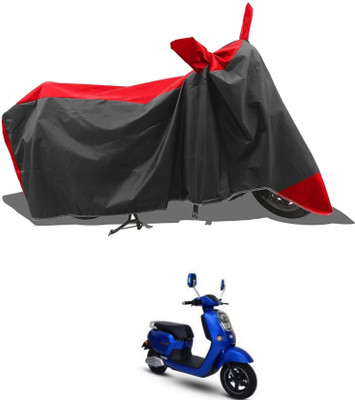 KEDIT Two Wheeler Cover for Mahindra(Red, Black)
