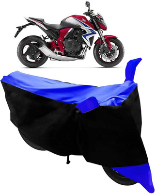 Mdstar Waterproof Two Wheeler Cover for Honda(CB 1000R, Black, Blue)