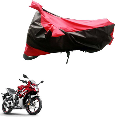Mdstar Waterproof Two Wheeler Cover for Suzuki(Gixxer, Black, Red)