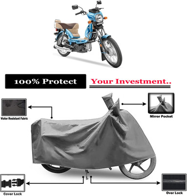 Amexride Two Wheeler Cover for TVS(XL 100 Comfort BS6, Grey)