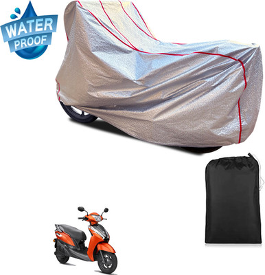 GOSHIV-car and bike accessories Waterproof Two Wheeler Cover for Ampere(Silver)