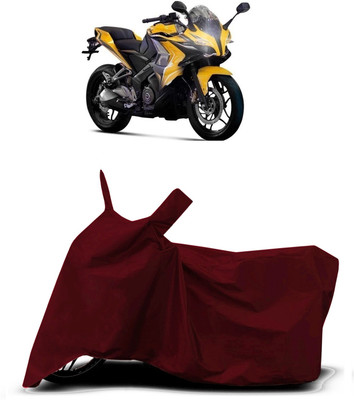 VESMEI Two Wheeler Cover for Bajaj(Pulsar SS400 BS6, Red)
