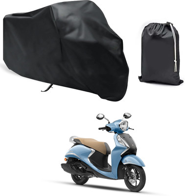 CODOKI Waterproof Two Wheeler Cover for Yamaha(Fascino 125 BS6, Black)