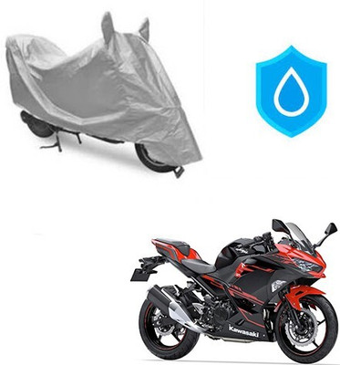 DeepShakshi AUTOMOTIVE Waterproof Two Wheeler Cover for Kawasaki(Ninja 250, Silver)