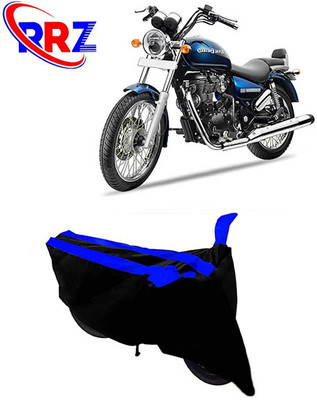 RRZ Waterproof Two Wheeler Cover for Royal Enfield(Thunderbird 350, Black, Blue)