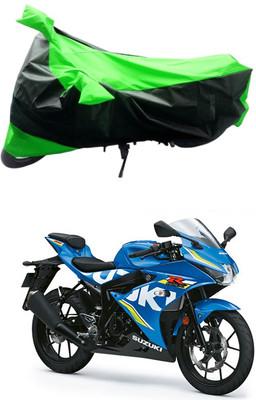 Mdstar Waterproof Two Wheeler Cover for Suzuki(Gixxer, Green, Black)